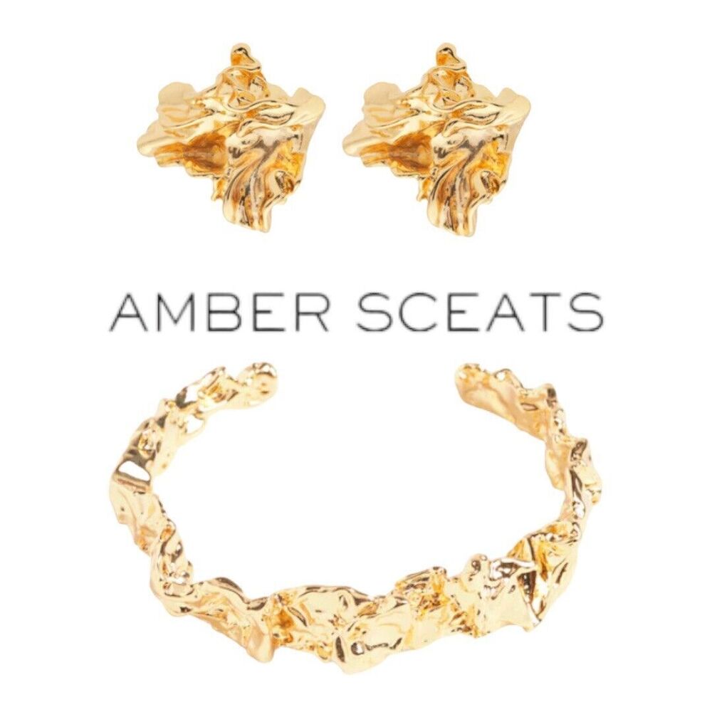 AMBER SCEATS Emery Cuff Bracelet‎ & Reese Earrings Set
